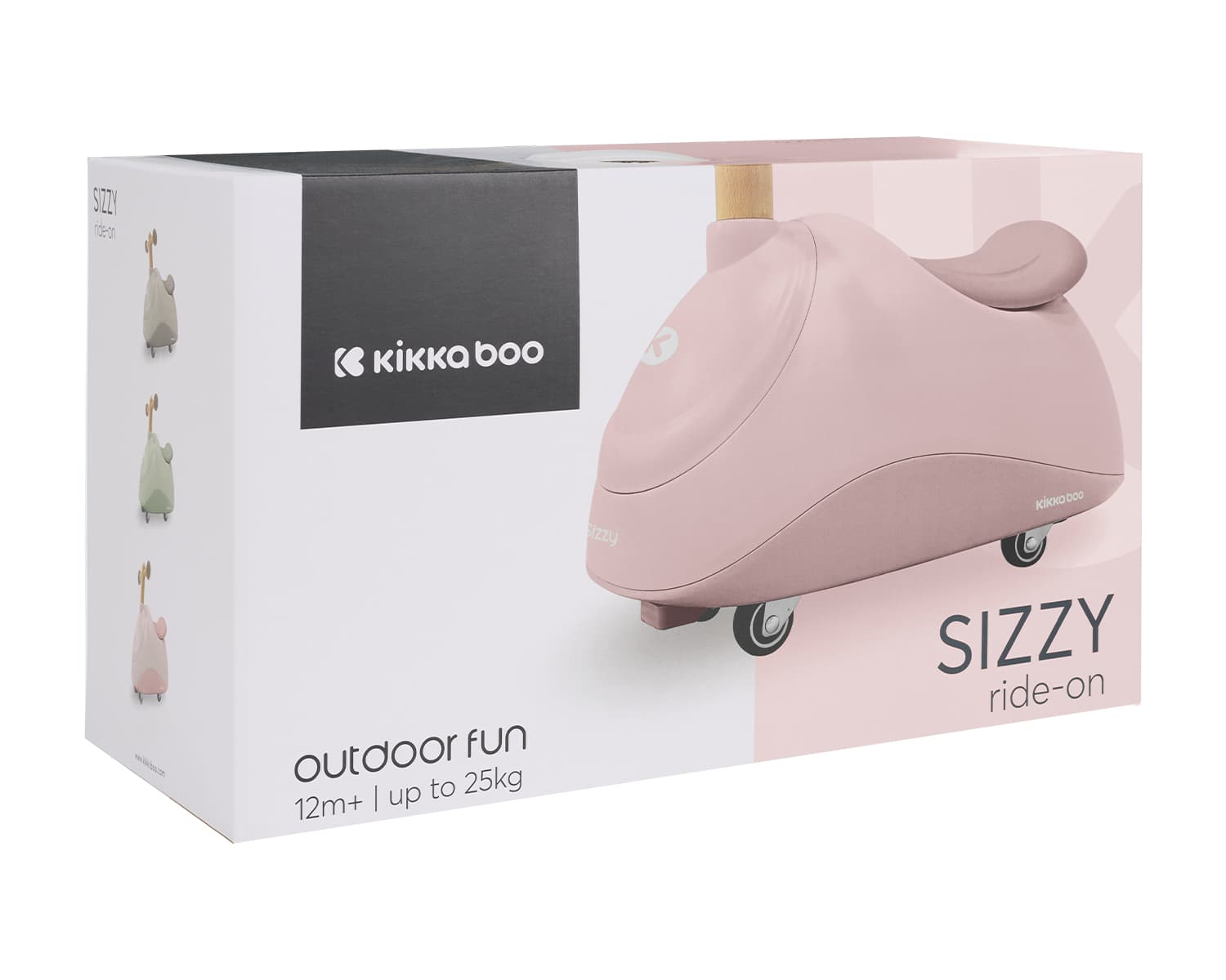 אריזת בימבה Sizzy ורודה, עם הדגשת המוצר המורכב בתמונה