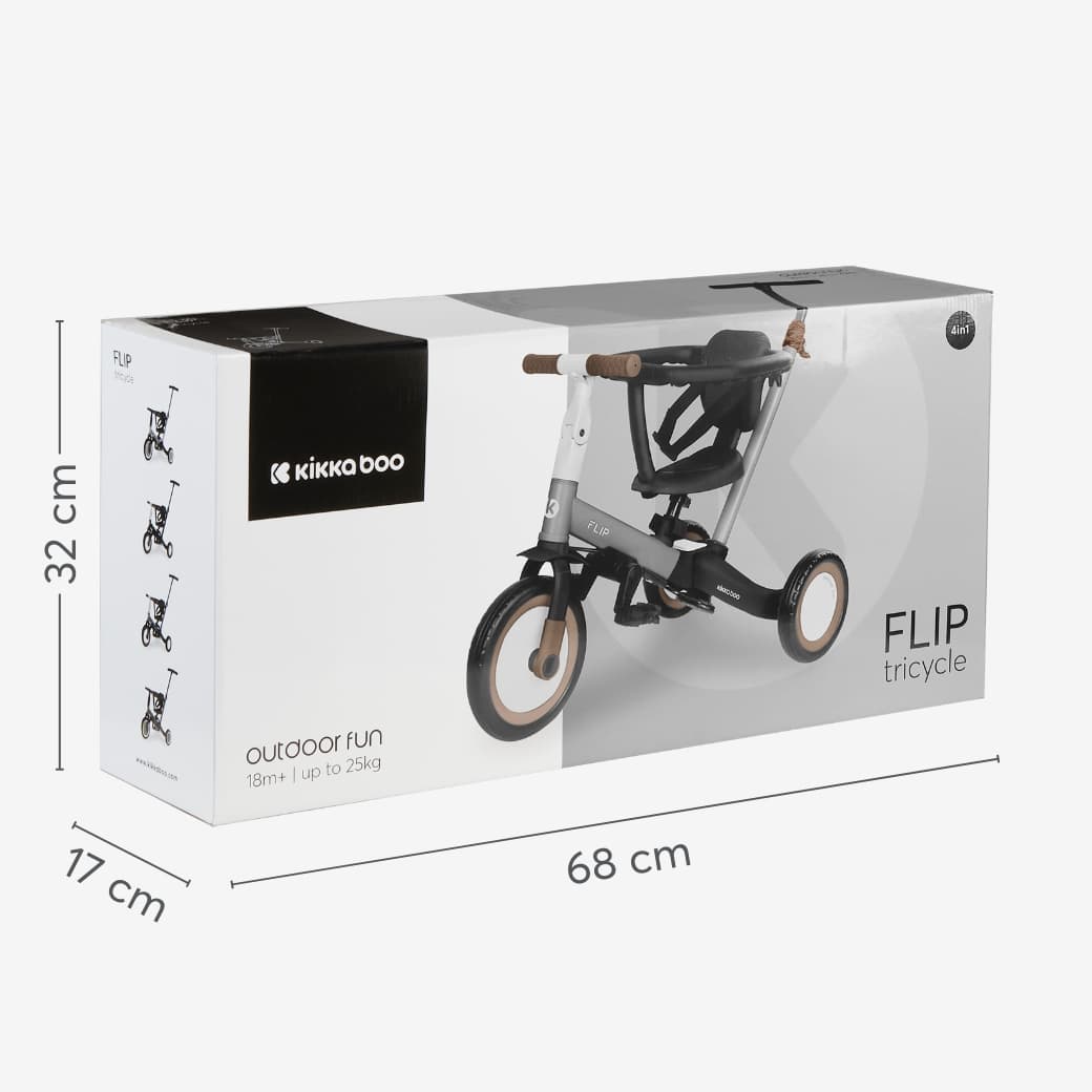 מימדים נוספים של תלת אופן FLIP קיקבו