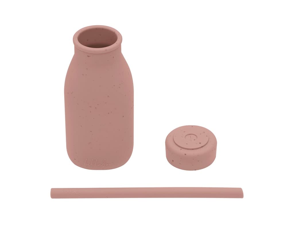 בקבוק עם קשית מסיליקון פלטינום - צבע Blush | 200 מ"ל - תמונה 2
