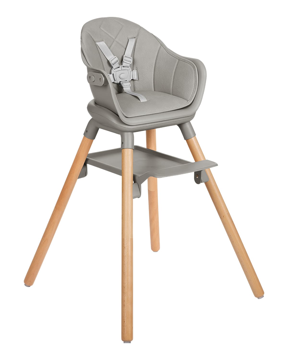 כיסא אוכל Woody 6in1 אפור עם עיצוב קומפקטי ונוח לשימוש יומיומי.