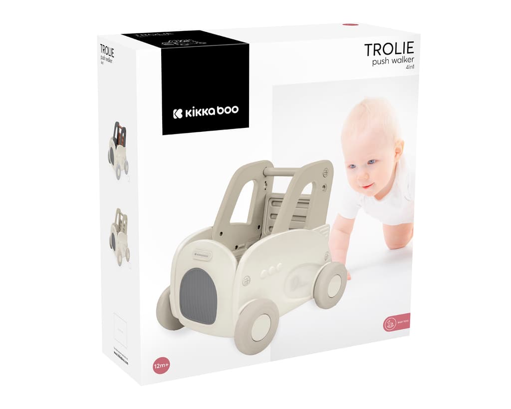 TROLIE 2 אפור - הליכון 4 ב-1 - Push Walker 4in1 Trolie 2 Beige 31005030113 8