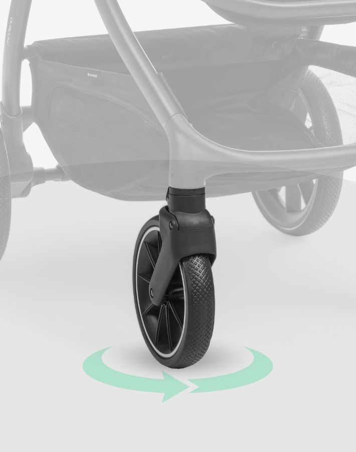 גלגל קדמי מסתובב של עגלת Modena