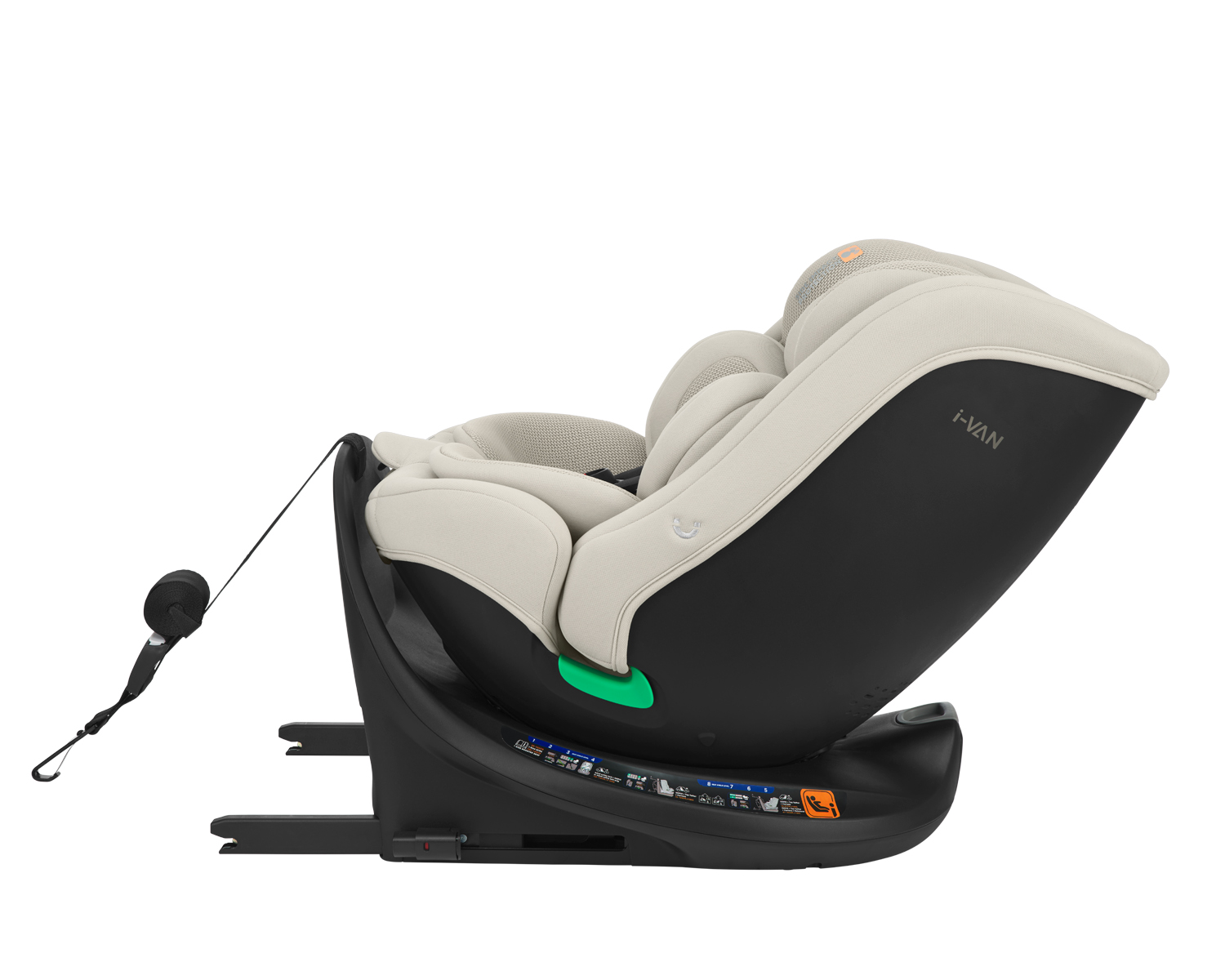I-VAN מהצד עם רצועת Top Tether